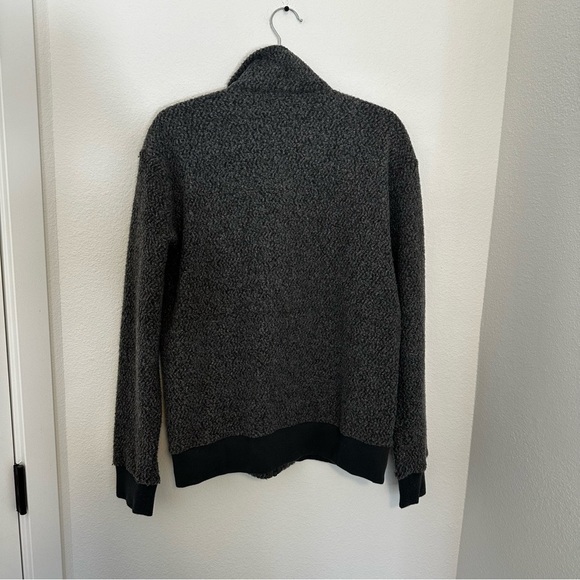 Patagonia Woolyester Fleece Jacket Full Zip Side Pockets Charcoal Gray Size M - Picture 6 of 8